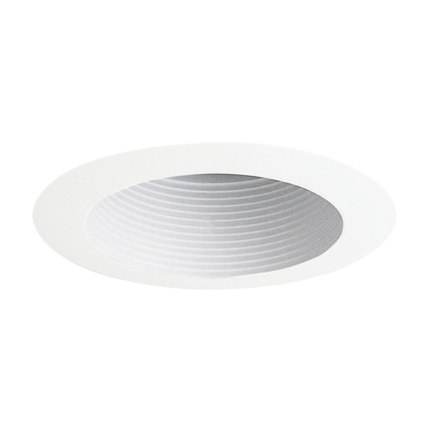 Juno Lighting 444W-WH Halogen Adjustable Recessed Baffle with White Trim, 50 watts, 1 Count (Pack of 1)