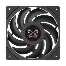 Scythe Wonder Tornado 120 PWN High-Performance Computer Case Fan,120mm x 25mm, Fluid Dynamic Bearing, 4-Pin Connector (2000RPM Black, 1)