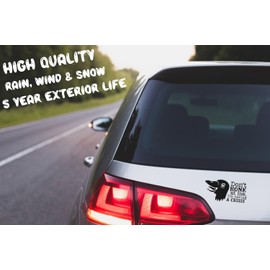 Don't Honk Funny Car Stickers - Van Stickers - Campervan Decals - New Driver Sticker - Bumper Stickers - Funny Car Accessories (Black)