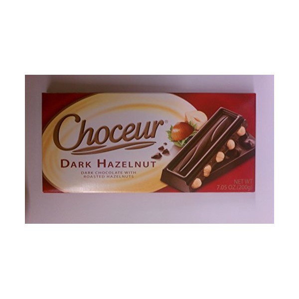 Choceur Dark Chocolate with Roasted Hazelnuts 7.05 oz (Pack of 2) by Choceur