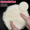 PHITUODA 8 Pcs Wool Polishing Pad 4 Inches Soft Sheepskin