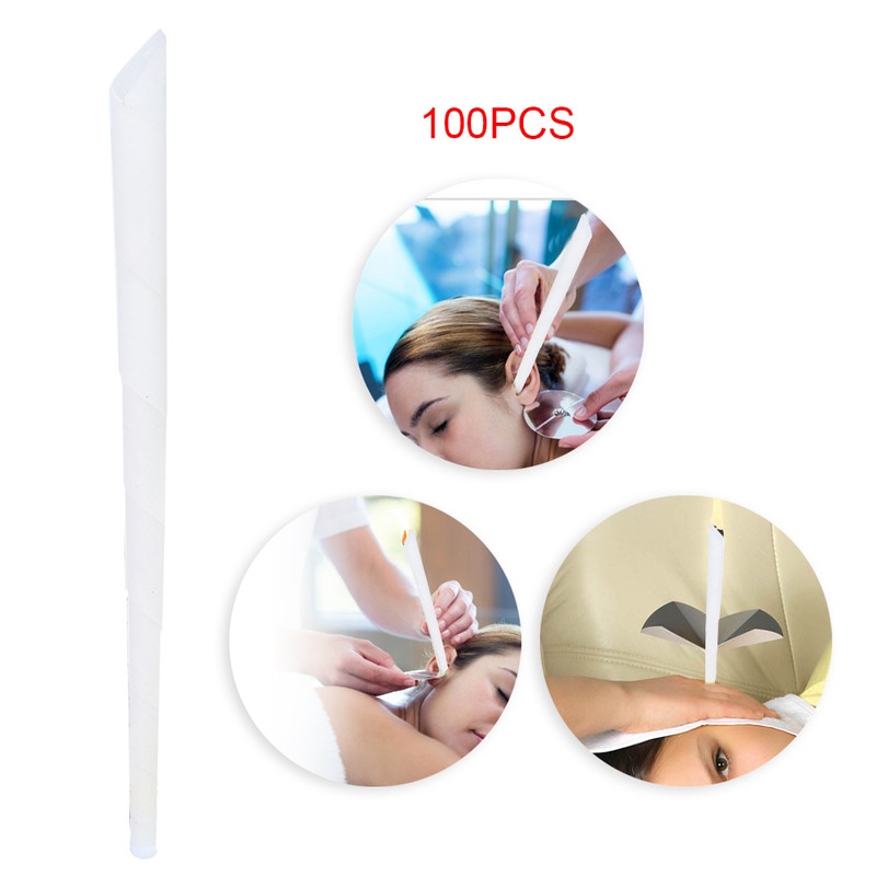 100pcs Horn Ear Candle Massage Relax SPA Ear Wax Candle