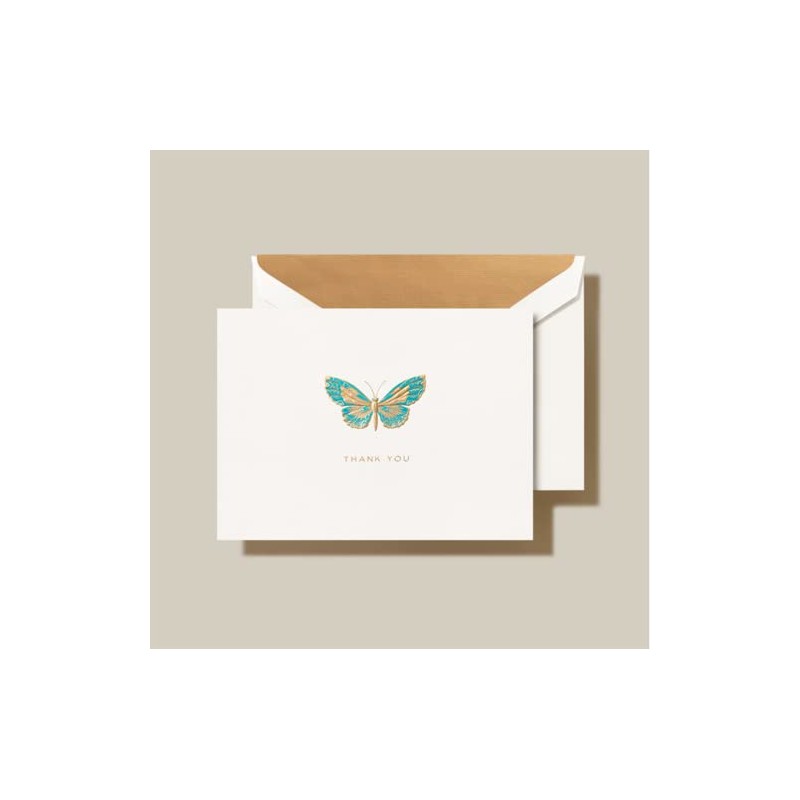 Crane & Co. Engraved Butterfly Thank You Note