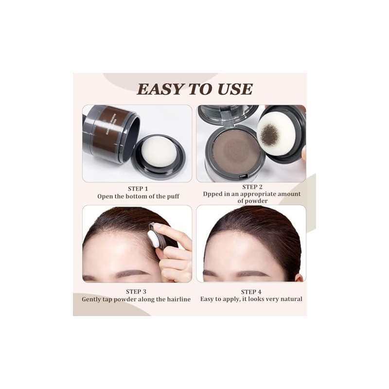 Hairline Sombra en Polvo，polvo corrector de raíz（negro） | para cabello