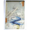 Hiroshige Art Postcard - Fukagawa Lumberyards Edo Period Ansei Era