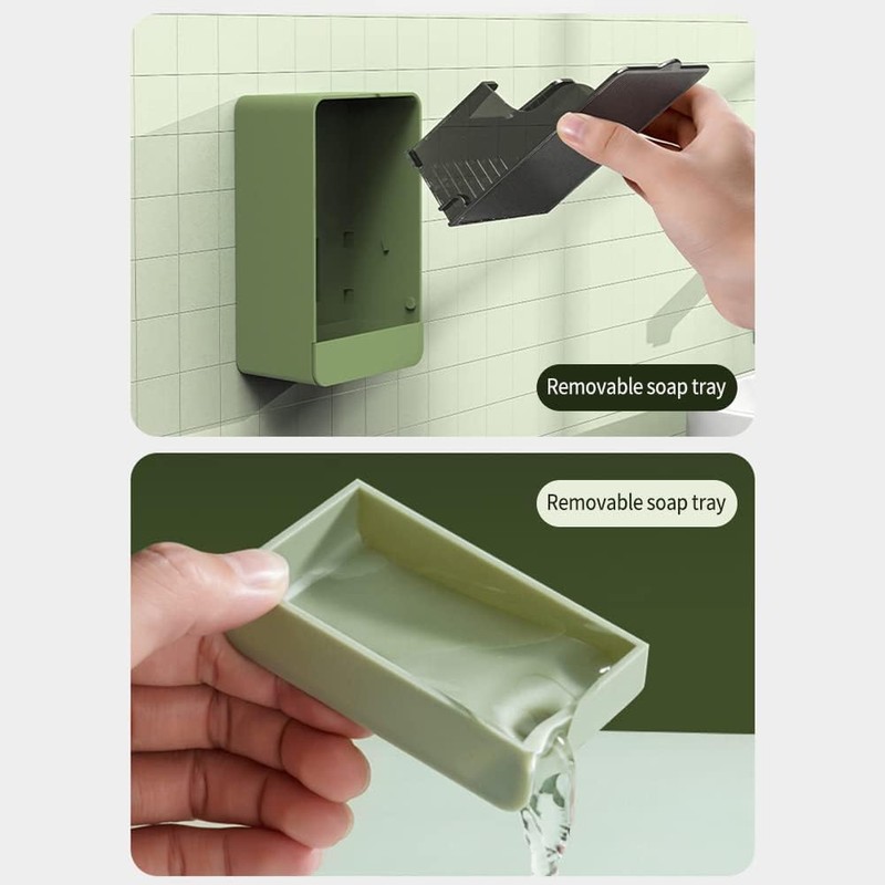 DENTSHIELD Soap Dishes, Bathroom Soap Box, Wall Mount White Soap