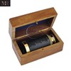 6" inch Handheld Brass Telescope with Wooden Box - Pirate