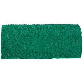 styleBREAKER 04026062 Women's Knitted Headband Plain with Diamond Pattern, Thermal Fleece Lining, Winter Headband, Colour: Green