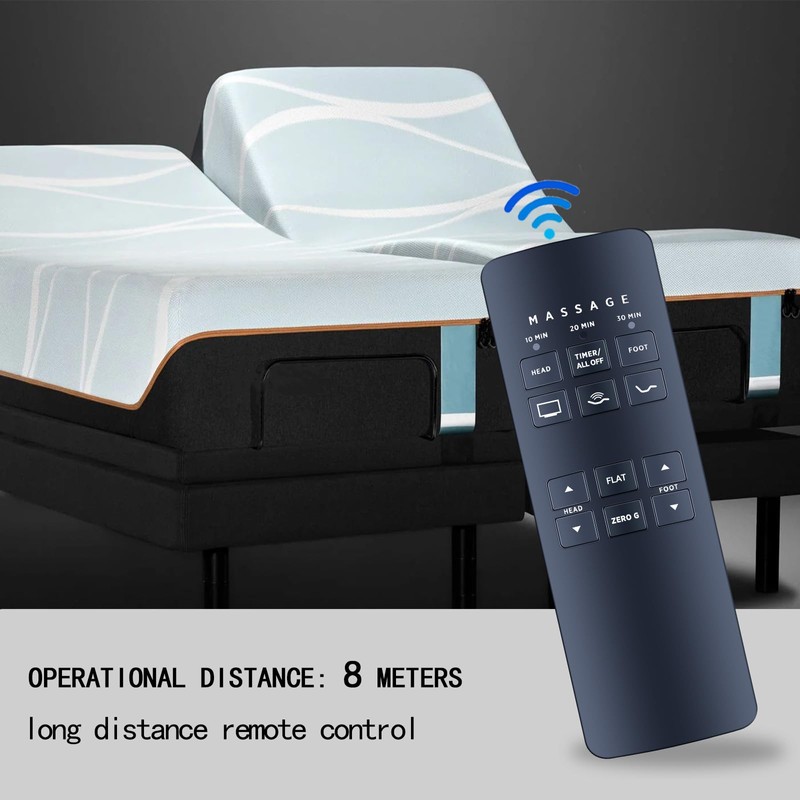 ZWP RF258B Replacement Remote Control fit for Serta Motion Perfect