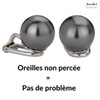 Traveller Women's Clip Earrings, 10 - 20 mm, Various Colours,