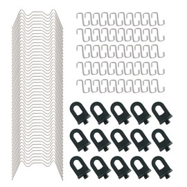 Pack of 50 Greenhouse Clips, 50 Pieces Z Clip and 50 Pieces Greenhouse Clips with High Load Capacity for Hollow Wall Panels, Greenhouse Panels, Double Wall Sheets