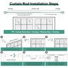 QDWIS Wood Curtain Rods for Windows 48 to 84 Inch,