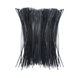 100 Pack Cable Zip Ties, Black Wire Ties Assorted Sizes for Cable Cords, and Wire Management (100, 6 Inch)
