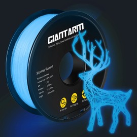 GIANTARM Glow in The Dark Blue Luminous 1.75mm(±0.03mm) PLA Filament 1kg Spool, High Brightness and Long Time Glow, Fit for Most FDM 3D Printer