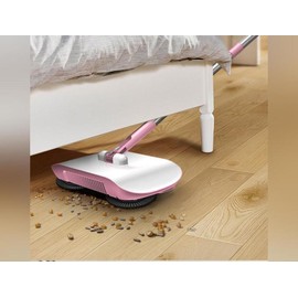 Hand Push Sweeper Household Broom Dustpan Mop Floor All-in-one Machine Gift Mop Sweeper - Color: Black