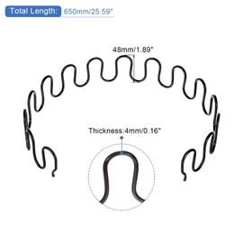 sourcing map 3Sets Upholstery Spring Replacement Kits, 25.59" Sagging Cushions Repair Kit with Clips Nails for Furniture Sofa Recliner Chair