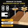Junreox 2PCS Tongue and Groove Router Bit Set, 3rd Gen.