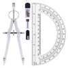 Unjoo Compass and Protractor Set, Professional Drawing Compass Tool, Metal