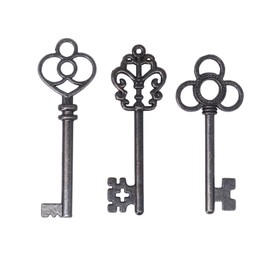 Aokbean Mixed Set of 30 Skeleton Keys in Gunmetal Black - Set of 30 Keys