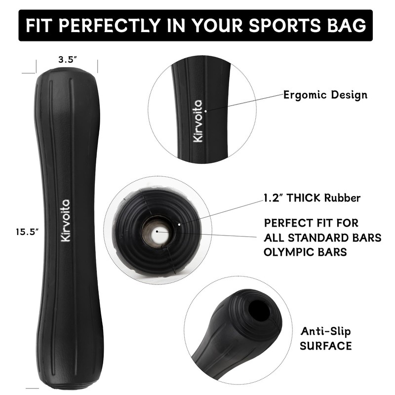 Rubber Barbell Pad, Squat Pad, Hip Thrust Pad, Easy to