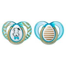 Tommee Tippee 2 Fashion Pacifiers 6-18 Months Boy - 2 Count