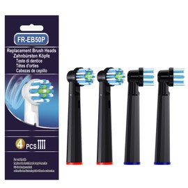 Replacement Toothbrush Heads Compatible with Oral B, Cross Sensitive Electric Brush Head Refills for Pro 1000 Genius X Smart 1500, Medium Softness Round Brush Head by BKIX