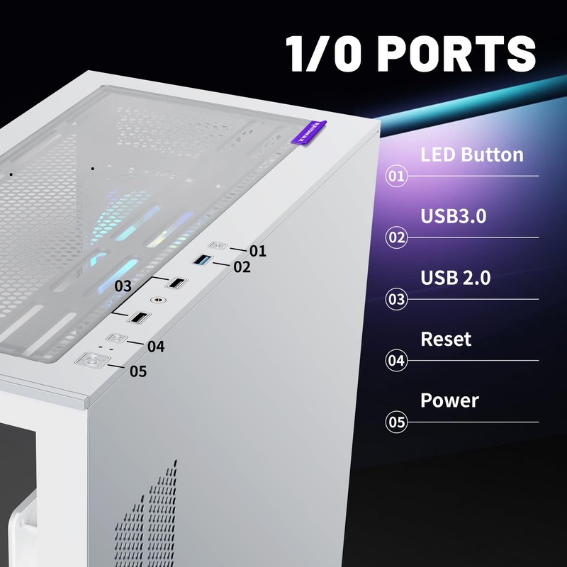 Raidmax i801 Tempered Glass Aqua View Case - Corner Structure-Free