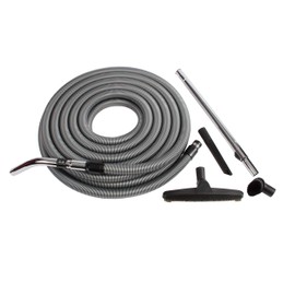 Cen-Tec Systems 94346 50 Ft. Vacuum Hose with Accessory Set Silver