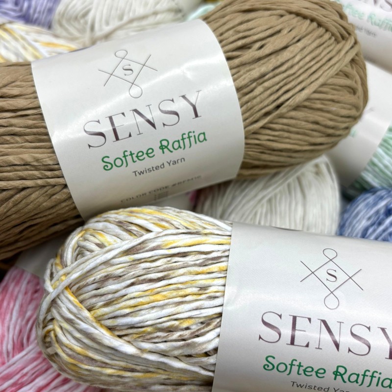 Sensy Softee - Hilo de cinta trenzada de rafia, hilo