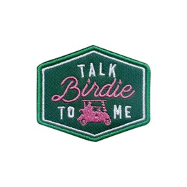 Zolawe Talk Birdie to Me Patch, 3 Inches Sew On Iron On Golf Embroidery Patches for Clothes Backpacks Hats Jeans Bags, Golf Lovers Embroidered Patches, Funny DIY Iron On Patch for Golfers