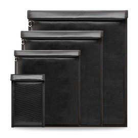 MULBEVD Faraday Bags, Large Faraday Cage, Anti-Tracking Faraday Bag for Tablets, Phones and Car Keys, Signal Blocker EMP Bag, Fireproof & Waterproof Faraday Key Fob Protector (4 Pack)