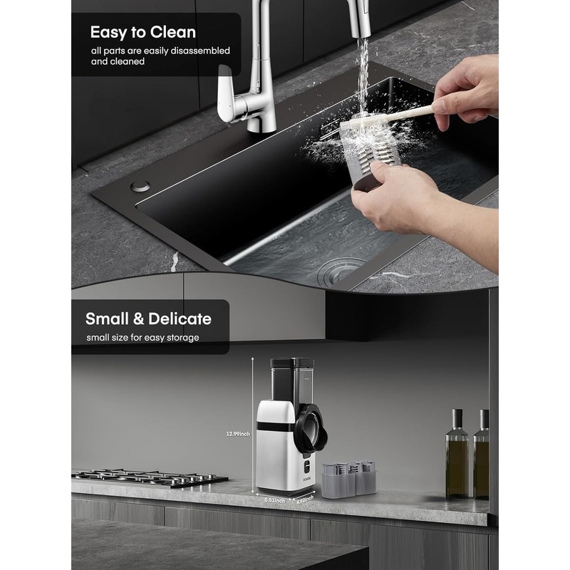FOHERE Electric Cheese Grater, Upgraded 6-IN-1 Large Feed Chute Electric