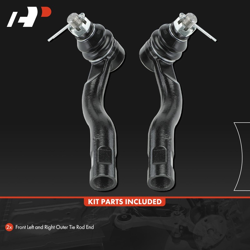 A-Premium 2 x Front Outer Tie Rod Ends, Compatible with