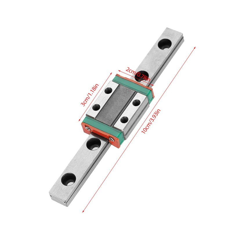 Linear Guide Rail, 100 mm LML9B Mini Linear Rail Guide,