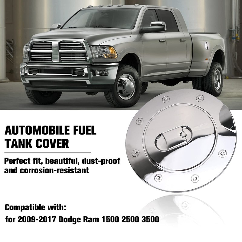 Tapa de depósito de combustible triple cromada para Dodge Ram