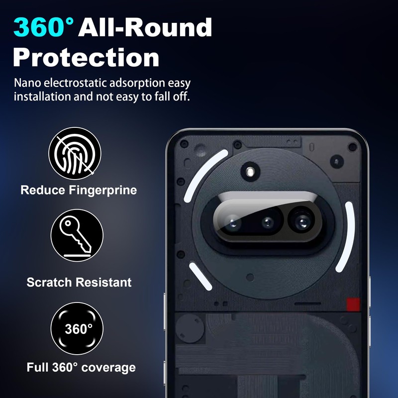 Heioloo 2 Pieces Camera Protective Film for Nothing Phone 3a