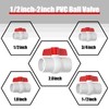 EPHECH 16PCS 3/4" PVC Ball Valve, SCH40 Slip PVC Water