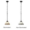 Chloe Lighting Belle Mission-Style 1 Light Blackish-Bronze Finish Mini Pendant