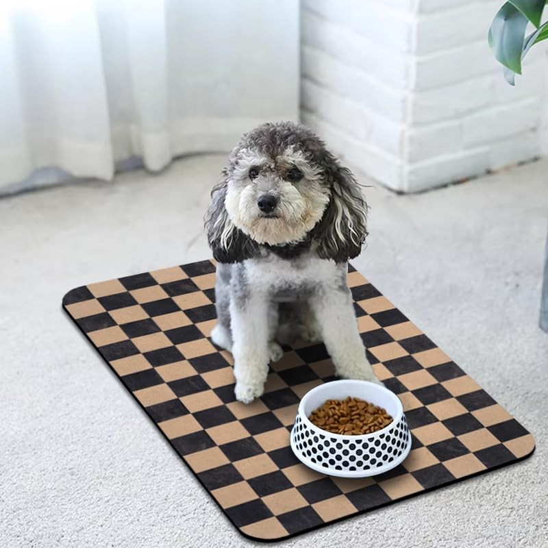 Dog Food Mats for Floors Waterproof, Pet Water Bowl Mats