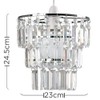 MiniSun Modern 3 Tier Ceiling Pendant Light Shade with Clear