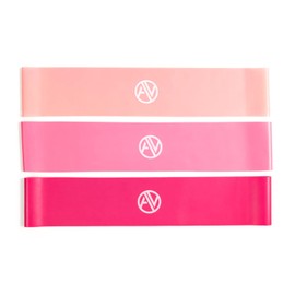Set of 3 Pink Exercise Booty Bands for Women - Non-Slip and Elastic Fitness Bands for Legs and Glutes Workout, Strength Training, and Yoga