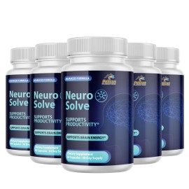 Pelican Vitamins Neuro Solve- Brain Support- 5 Bottles- 300 Capsules