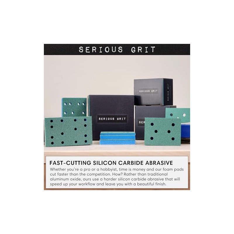 Serious Grit - 3" x 5" (80x133mm) Foam Sanding Pads