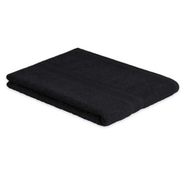 EXKLUSIV HEIMTEXTIL Terry Towelling Bath Towel 70 x 140 cm Black 500 g