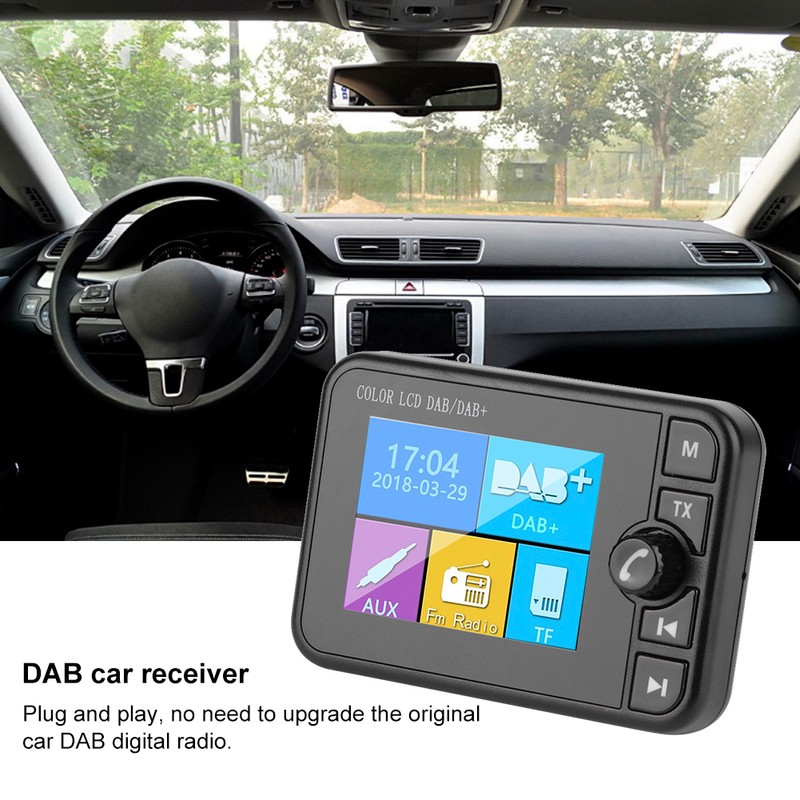 2.4in DAB Car Digital Radio Bluetooth Receiver with FM Transmitter