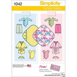Simplicity Boy and Girl Baby Layette Baby Clothing And Blanket Sewing Pattern, Infant Sizes XXS-L
