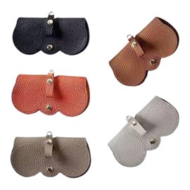 ZGDEIWGF 5 Sunglasses Pockets, Glasses Protection Box, Leather Glasses Bag, Scratch-Resistant Glasses Bag, Portable Glasses Bag for Outdoor Use, black