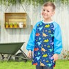 Kids Art Smock, Waterproof Artist Blue Dinosaur Aprons Paint Art