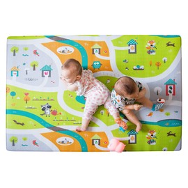 bblüv - Mülti - Soft, Reversible and Safe Playmat - Water Resistant, Indoor and Outdoor Use (Miles)