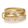AIPULIDUO Gold Stackable Rings for Women Non Tarnish, 18K Gold